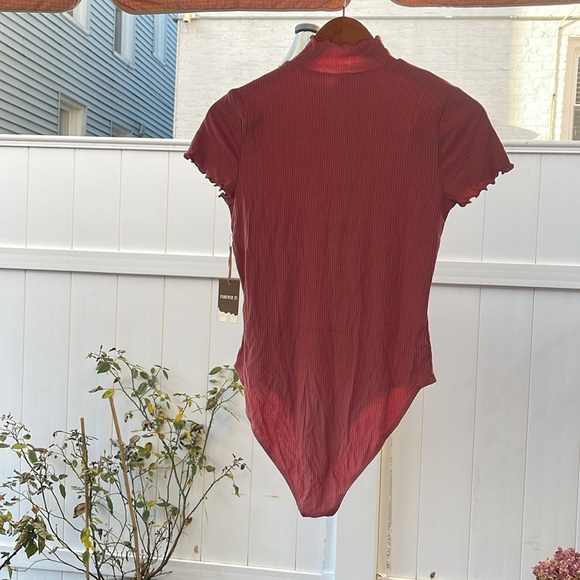 Forever 21 - Pink Ribbed Bodysuit Size Large - Picture 13 of 13